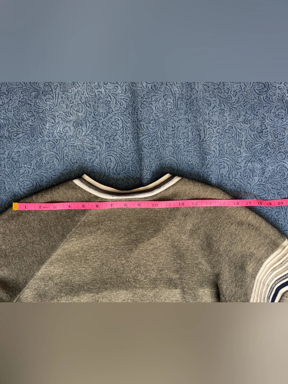 Vintage Hipwear Olive Green Striped V-Neck Sweater Y2K Skater Grunge |Size L - Picture 8 of 8